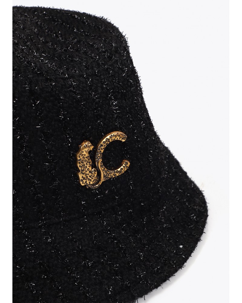 Sombrero bucket tweed logo LC leopardo de Lola Casademunt