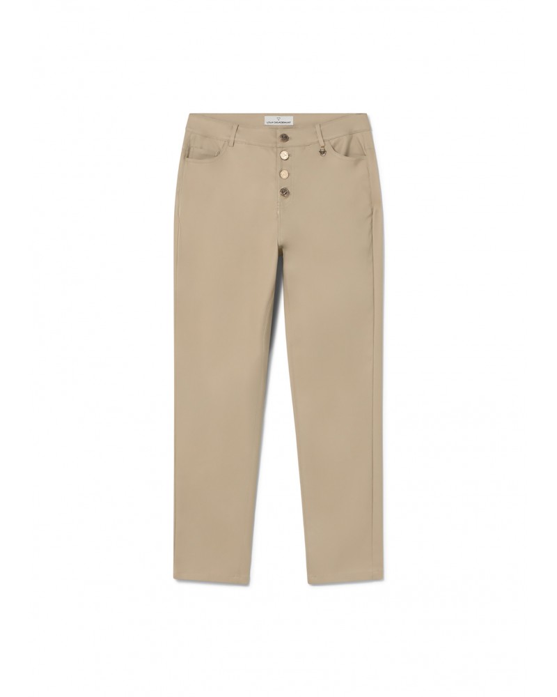 Pantalòn encerado beige de Lola Casademunt