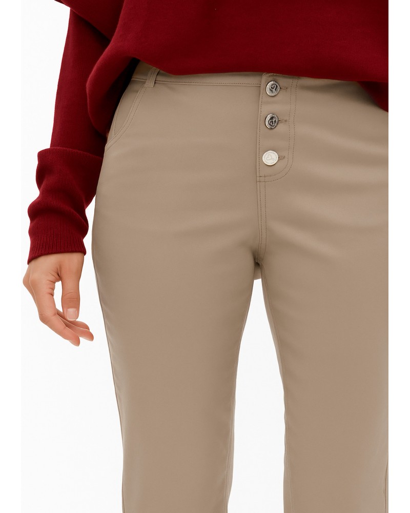 Pantalòn encerado beige de Lola Casademunt