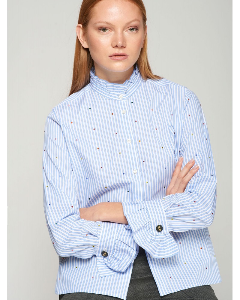 Camisa rayas strass de Vilagallo