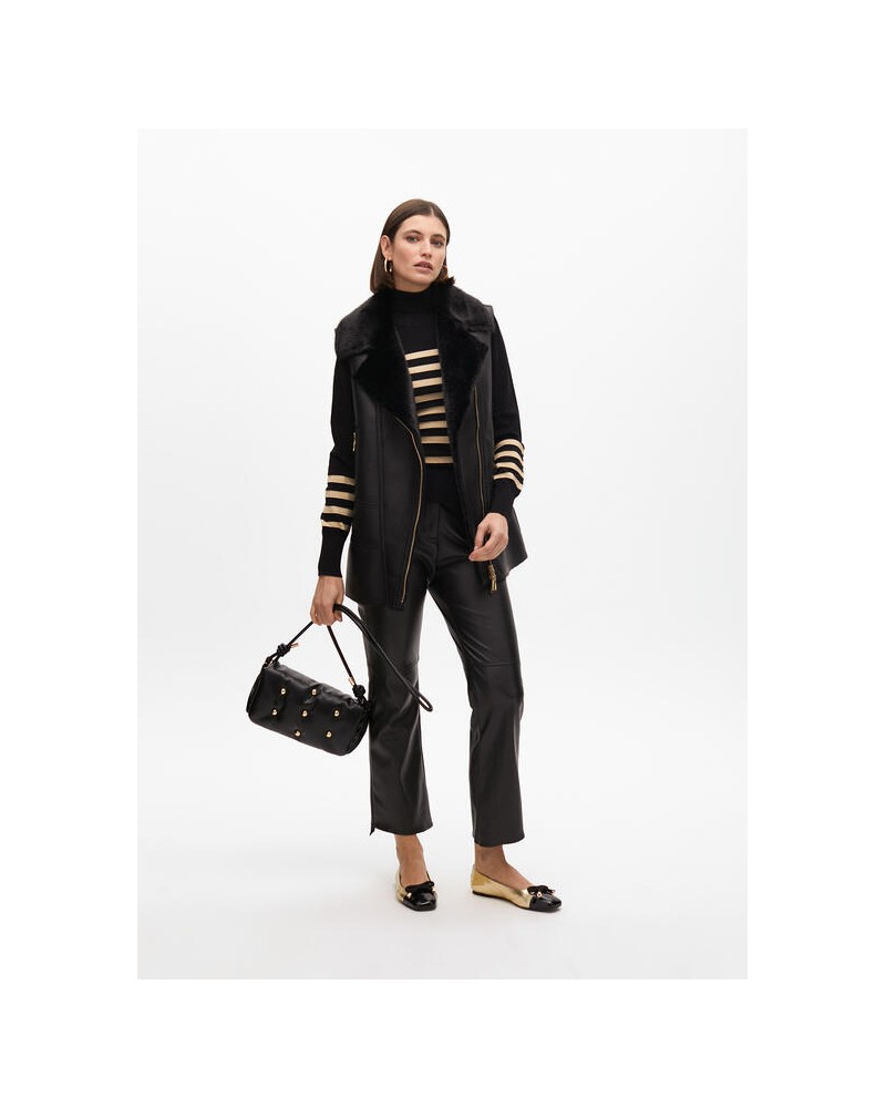 Chaleco doble faz negro de Lola Casademunt