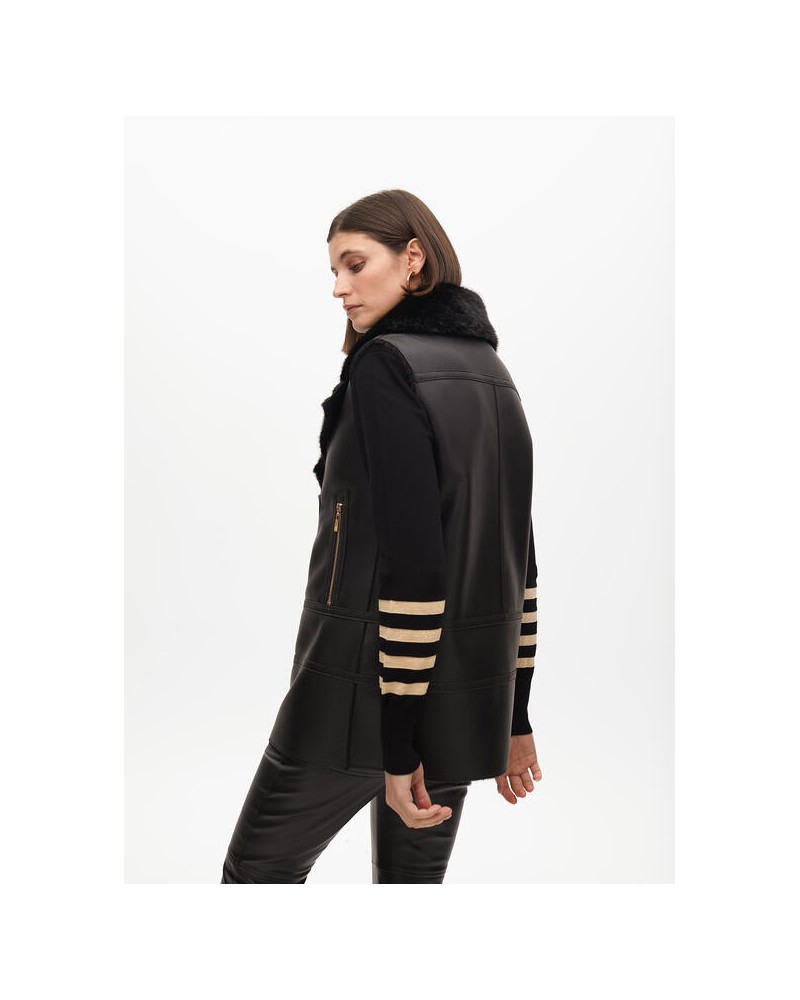 Chaleco doble faz negro de Lola Casademunt