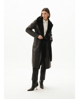 Chaleco largo doble faz negro de Lola Casademunt