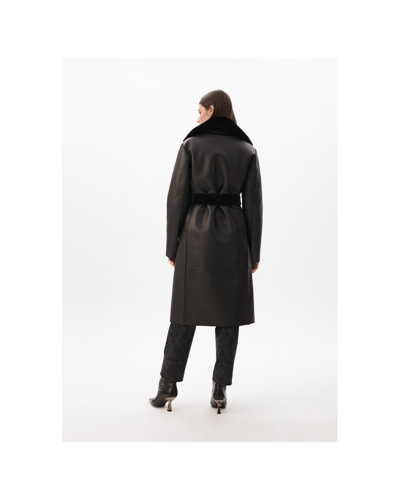 Chaleco largo doble faz negro de Lola Casademunt
