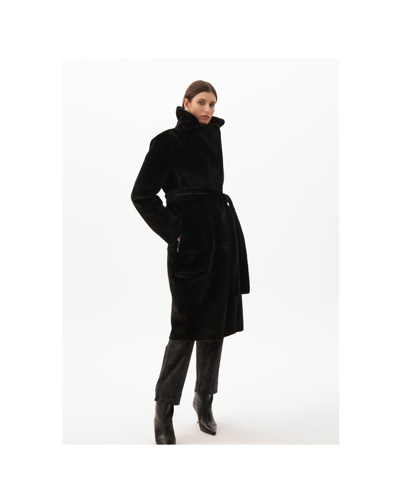Chaleco largo doble faz negro de Lola Casademunt