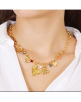 Collar corazones en acero de Anartxy