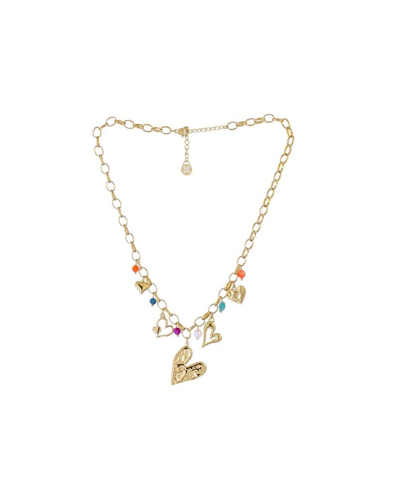 Collar corazones en acero de Anartxy