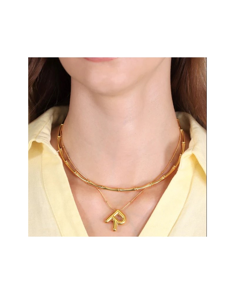 Collar bambù acero de Anartxy