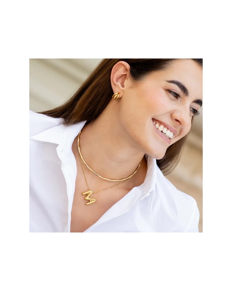Collar bambù acero de Anartxy