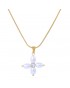 Collar con cruz de perlas y circonita de Anartxy