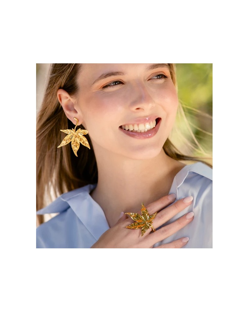 Pendientes hoja acero de Anartxy