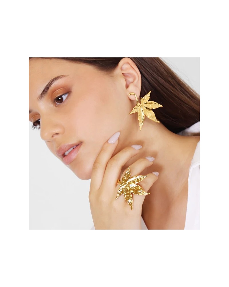 Pendientes hoja acero de Anartxy