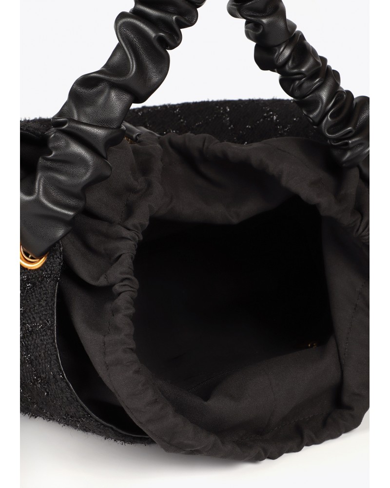 Bolso tweed asa fruncida de Lola Casademunt