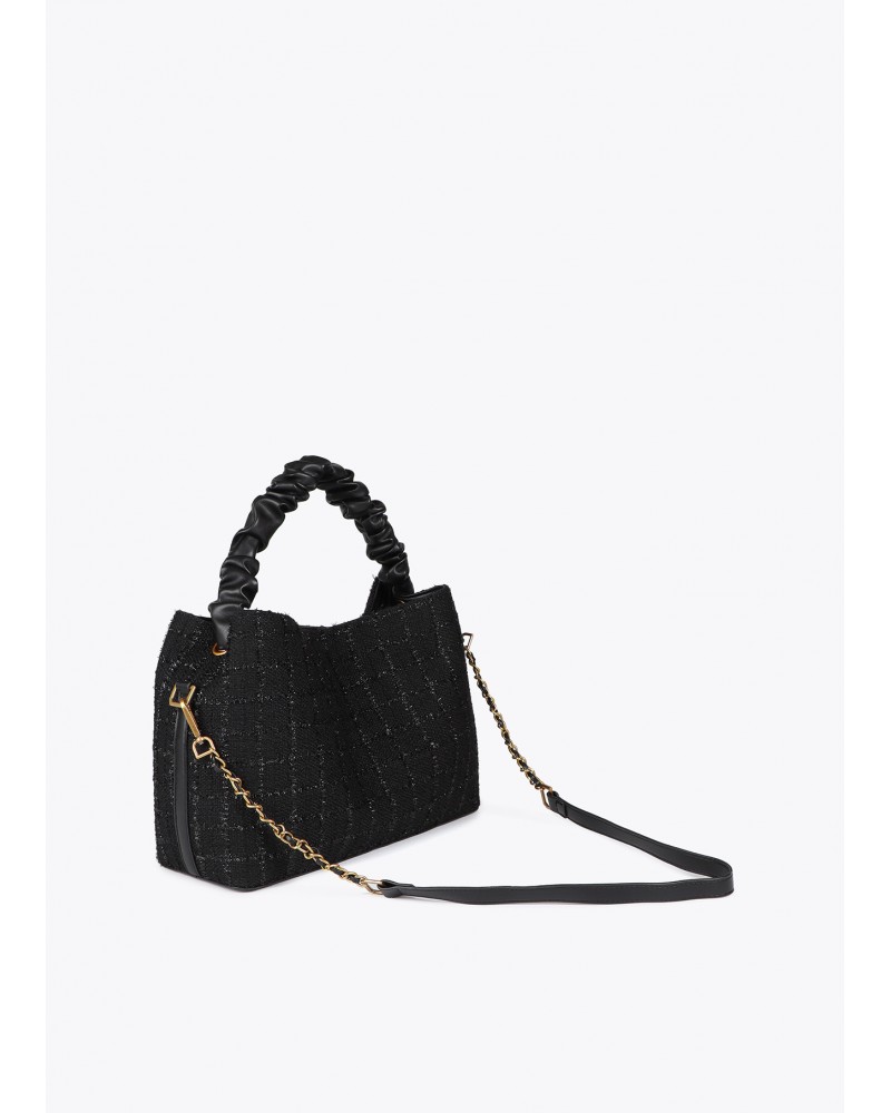 Bolso tweed asa fruncida de Lola Casademunt