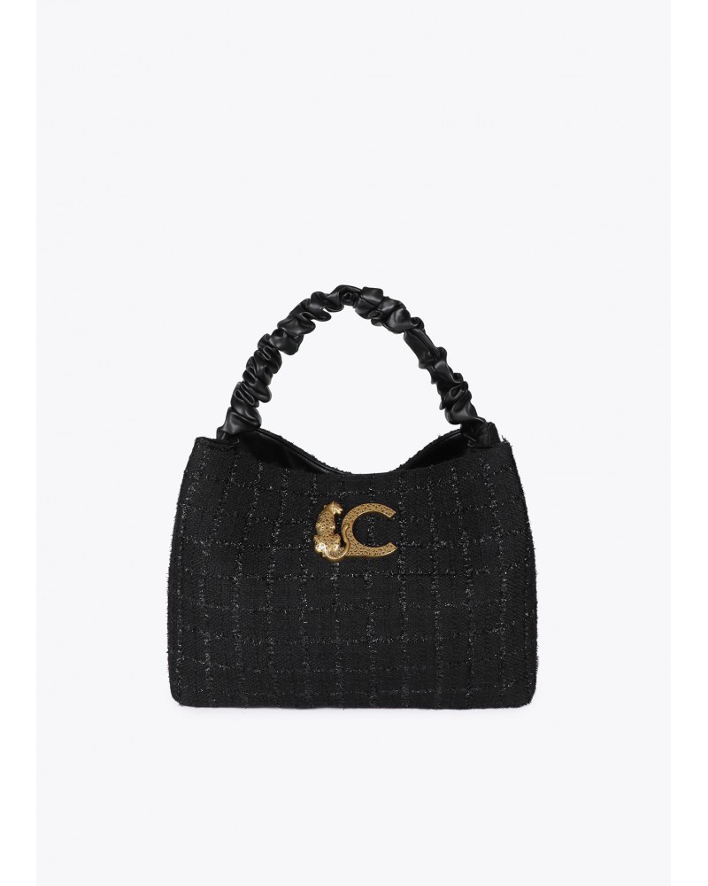 Bolso tweed asa fruncida de Lola Casademunt