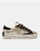 Zapatillas metalizada animal print de Crime London