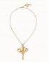 Collar mantaraya corto baño oro de UNOde50