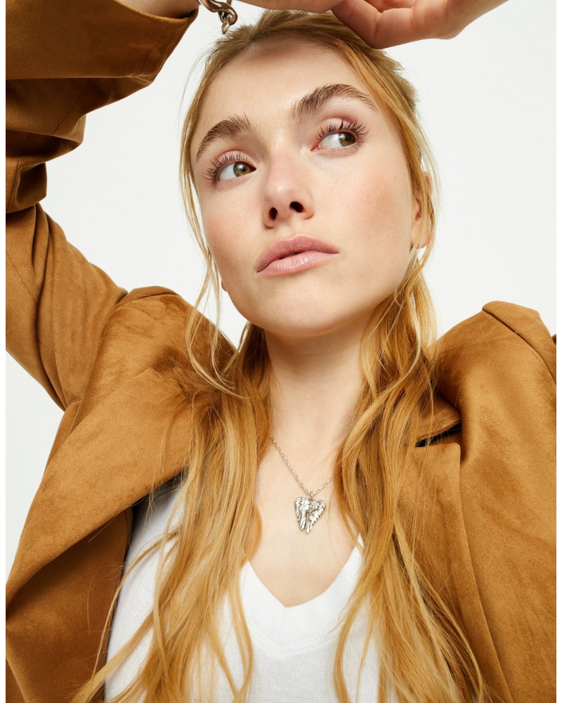 Collar corto ALAS bañado en plata de UNOde50