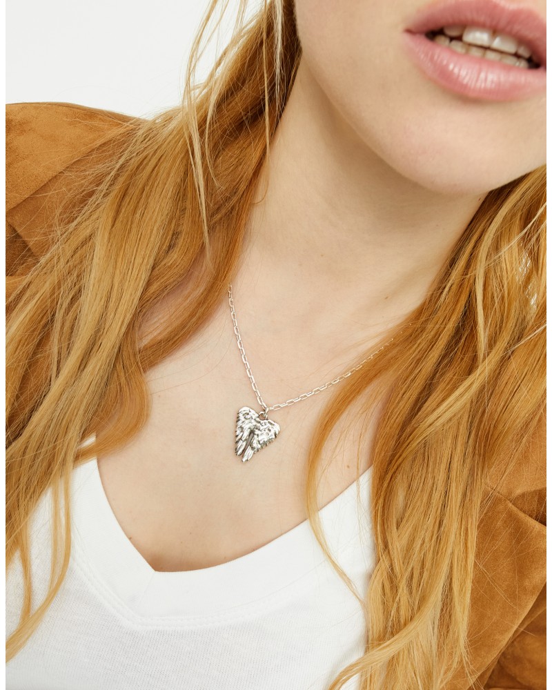 Collar corto ALAS bañado en plata de UNOde50