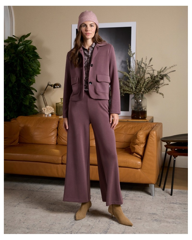 Pantalón ancho modal morado de Surkana