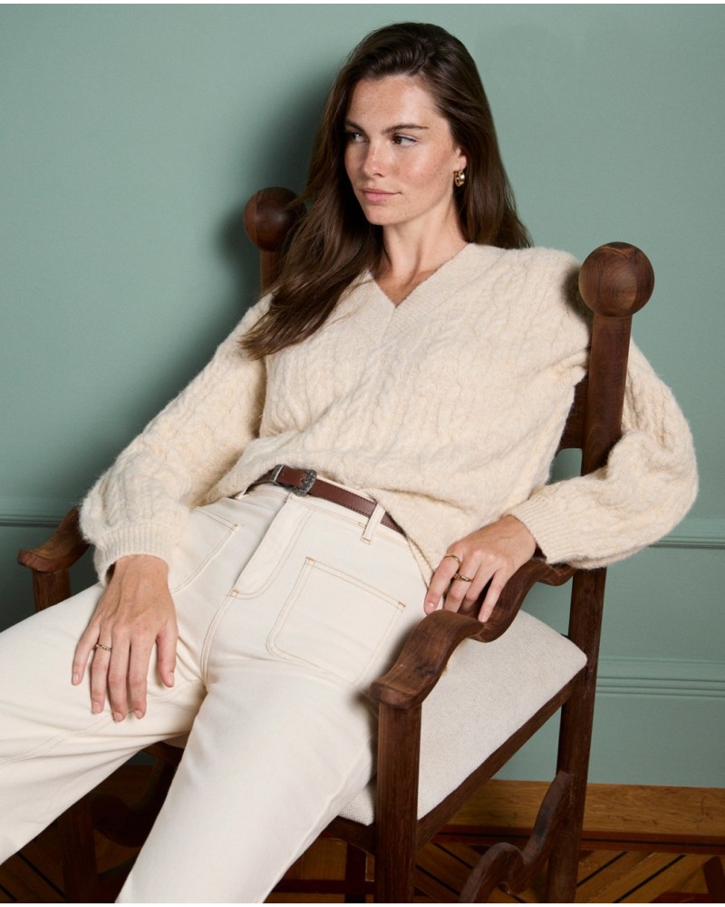 Jersey arena de punto trenzado de Surkana