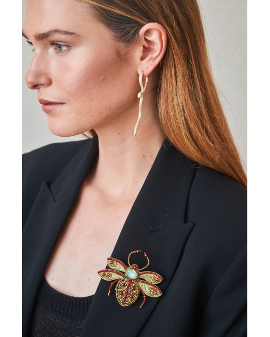 Pendientes aro largo serpiente de Latido