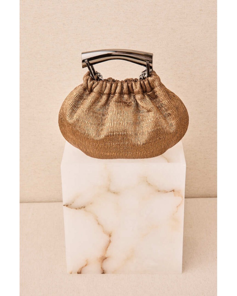 Bolso metalizado asa metal de Latido