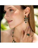 Pendientes làgrima verde de Anartxy