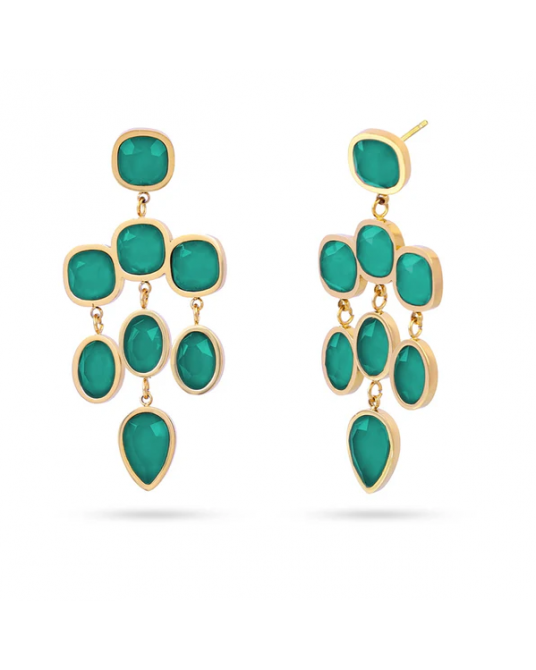 Pendientes làgrima verde de Anartxy