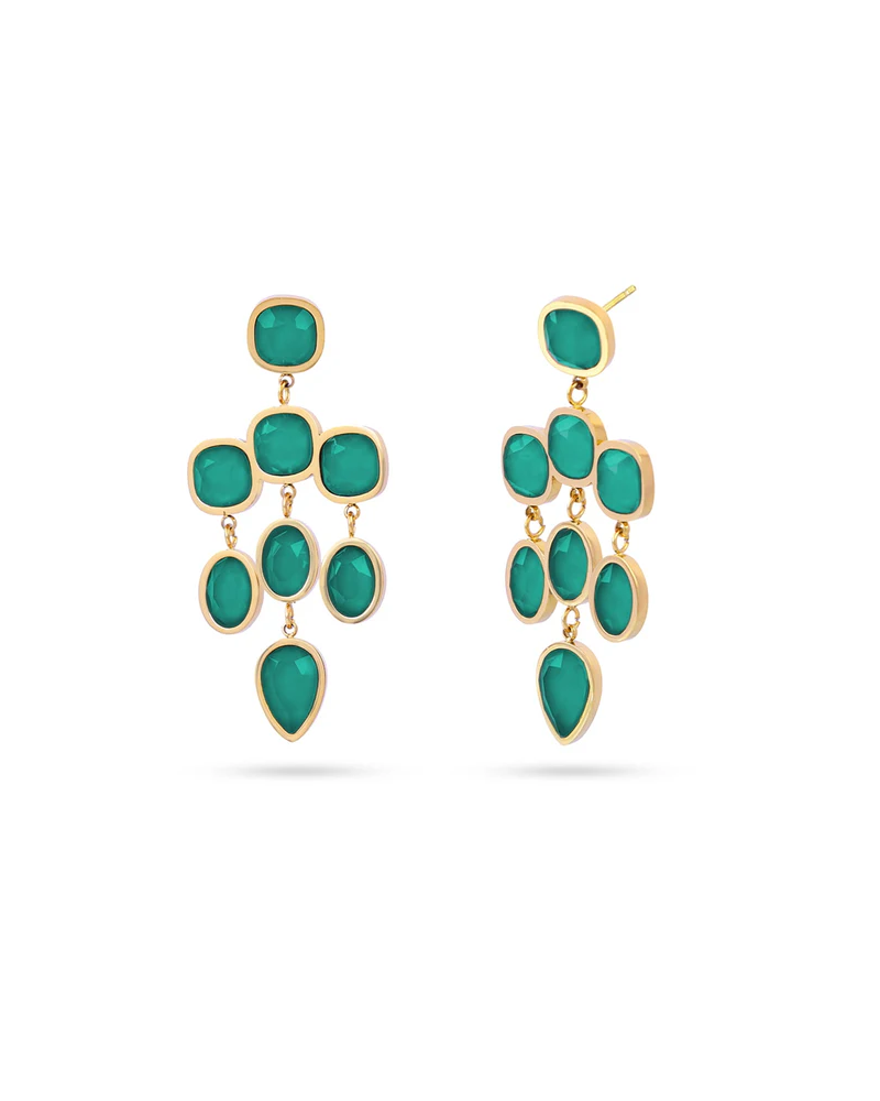 Pendientes làgrima verde de Anartxy