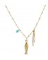 Collar corto pez acero de Anartxy