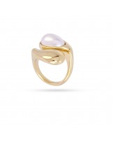 Anillo acero y perla de Anartxy