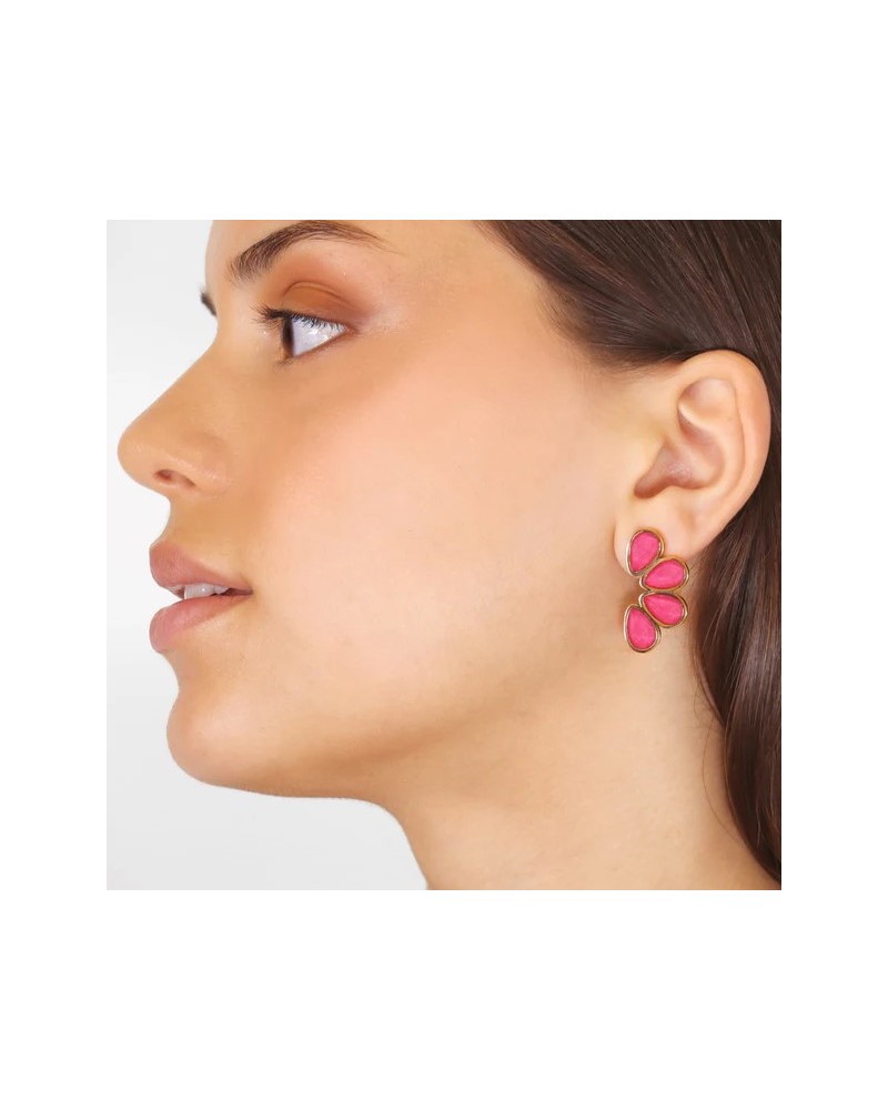 Pendientes acero y piedras de Anartxy