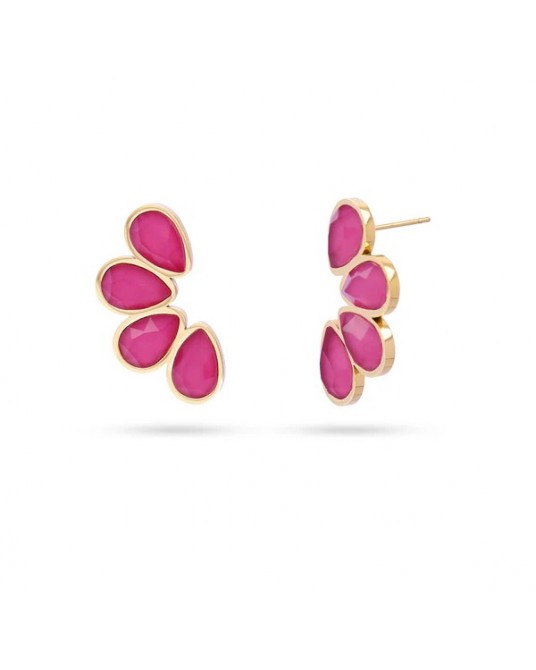 Pendientes acero y piedras de Anartxy