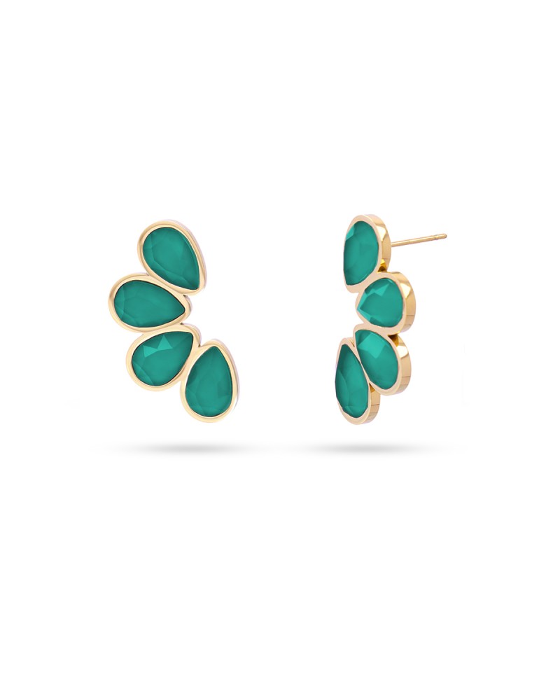 Pendientes acero y piedras de Anartxy