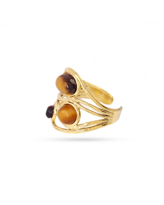 Anillo acero con piedras de Anartxy