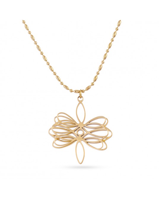 Collar corto libelula acero de Anartxy