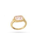 Anillo acero con circonita de Anartxy