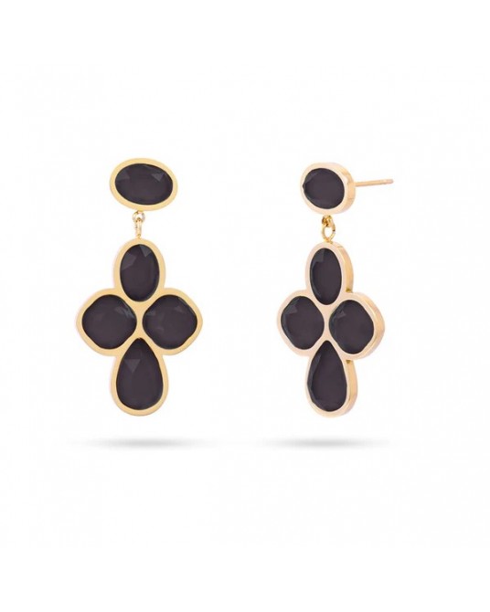 Pendientes acero con piedras de Anartxy