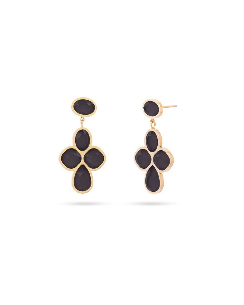 Pendientes acero con piedras de Anartxy