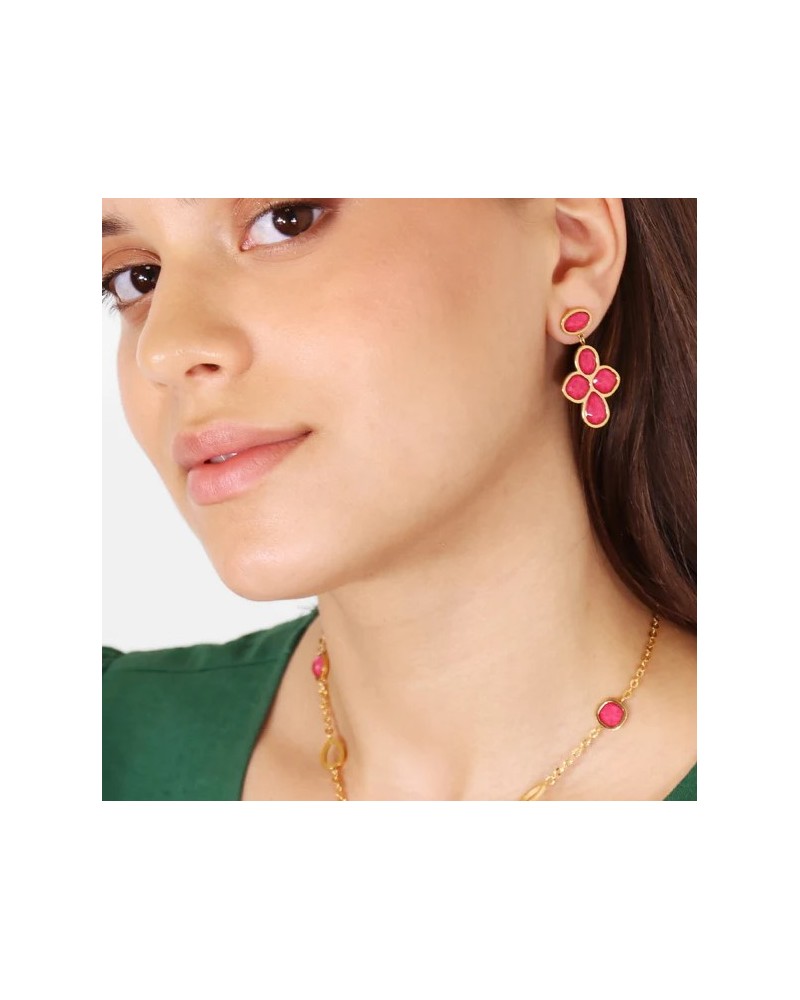 Pendientes acero con piedras de Anartxy