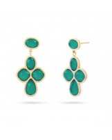 Pendientes acero con piedras de Anartxy
