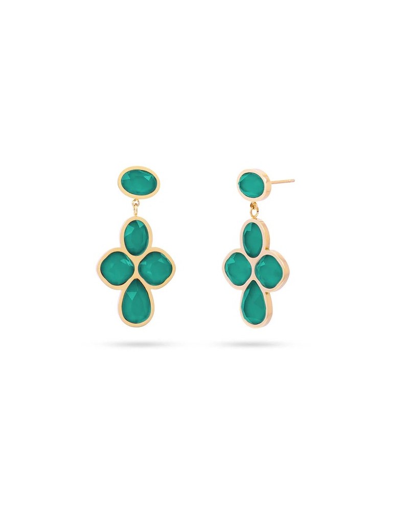 Pendientes acero con piedras de Anartxy