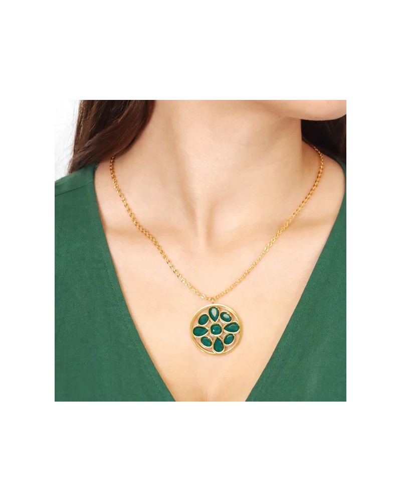 Collar corto acero con piedras de Anartxy