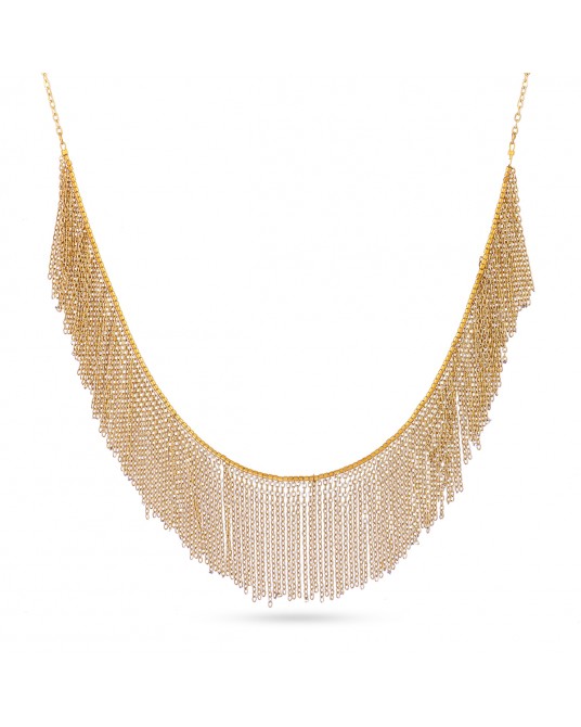 Collar corto flecos acero de Anartxy