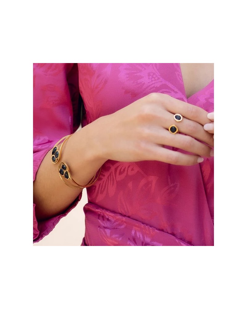 Brazalete con piedras NEGRAS de Anartxy