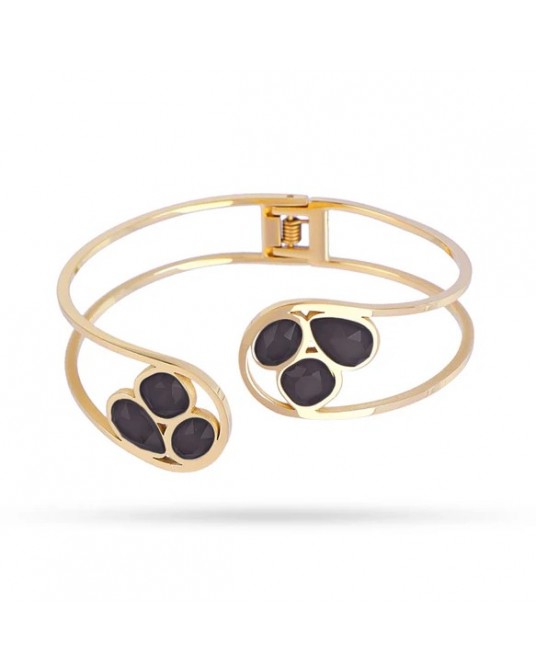 Brazalete con piedras NEGRAS de Anartxy