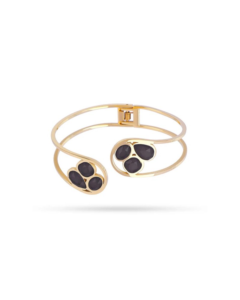 Brazalete con piedras NEGRAS de Anartxy