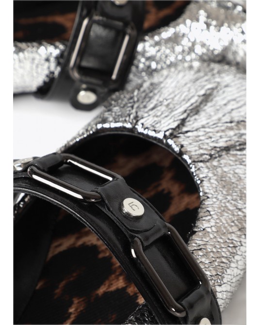 Bailarina metalizada fruncida plateada de Lola Casademunt