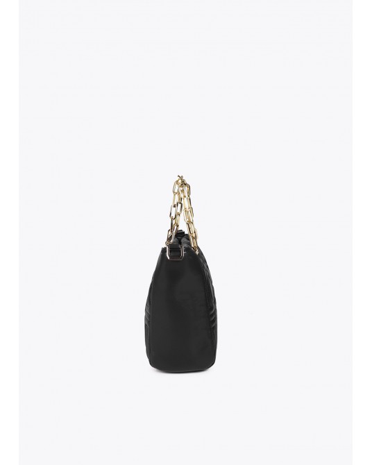 Shopper acolchado negro mini de Lola Casademunt
